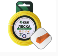 Леска 2,4мм х 15,0м квадрат РИДС