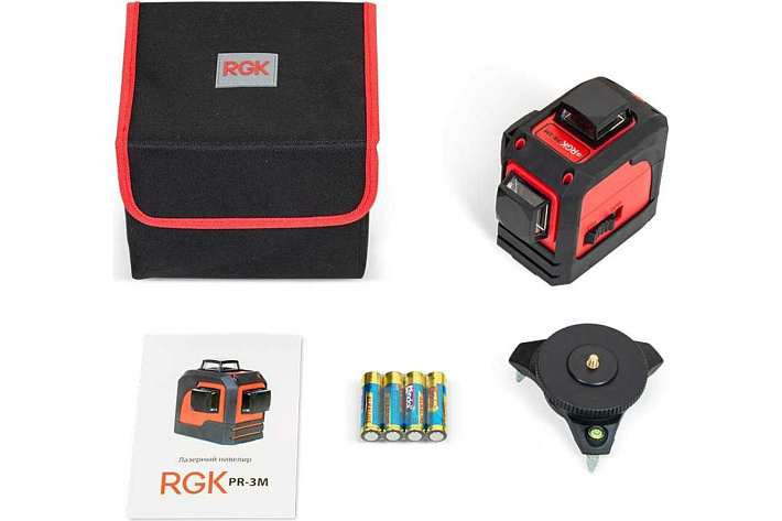 Уровень лазерный  20м RGK PR-3M (3 линии)