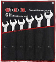 Набор ключей комбинированных 32-46мм (6шт) FORCE в тканевой скрутке