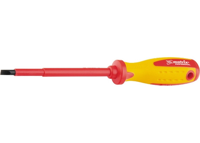 Отвертка диэлектрическая SL4,0х100мм MATRIX INSULATED