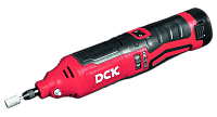 Гравер аккумуляторный DCK KDSJ10 (12В, 2х2Ач, ЗУ,цанга 3,2мм)