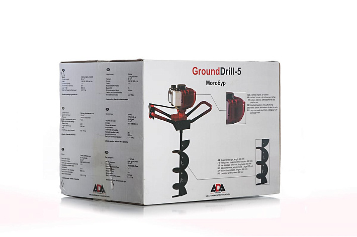Мотобур до 200мм, 2,5л.с. ADA GroundDrill-5 + шнек 200х800мм (2Т)