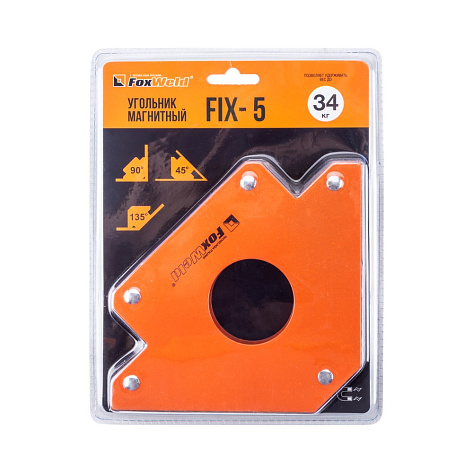 Угольник магнитный FIX-5 (45/90/135°, до 34кг) FoxWELD