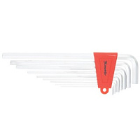 Набор ключей имбусовых HEX, 1,5-10 мм, CrV, 9 шт, экстра-длинные, сатин Matrix