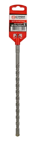Бур SDS-plus 10 х 260/200мм STRONG квадро