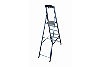 Стремянка  6 ступеней (1,30м) алюминиевая, лоток, крюк, анодиров. покрытие, ступени 80мм MONTO SePro S (гарантия 5 лет)