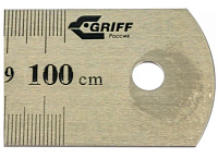 Линейка металлическая 1000х35х1,5мм GRIFF с двухстронней шкалой (гравировка)