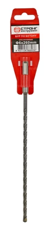Бур SDS-plus  6,0 х 260/200мм 2 резца STRONG