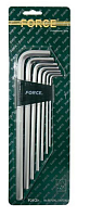 Набор ключей шестигранных 2,5-10мм FORCE длинные