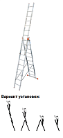 Лестница тресекционная TRIBILO 3*10м