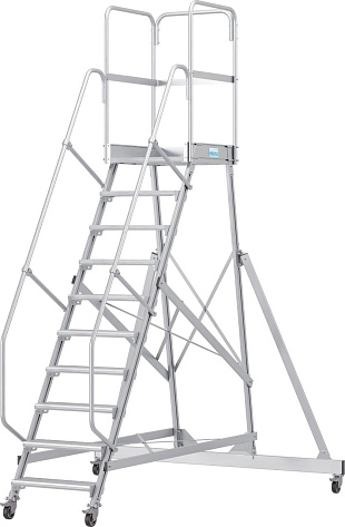 Лестница с площадкой 14 ступеней (5,40м*3,40м) CORDA (гарантия 2 года)