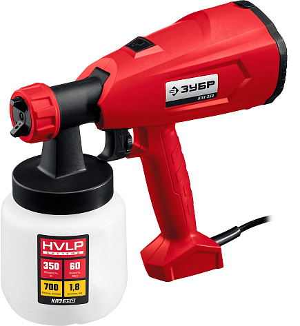 Краскопульт сетевой ЗУБР КПЭ-350 (350Вт бак, 0,8л)