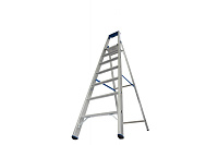 Стремянка  7 ступеней (1,65м) алюминиевая, лоток, крюк STABILO (гарантия 10 лет)