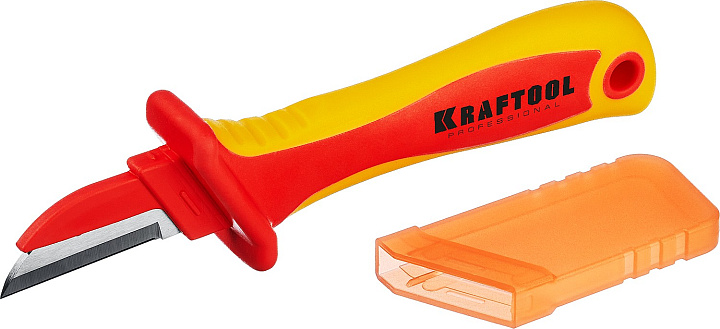 Нож электрика диэлектрический KRAFTOOL KN-1, 1000 В, прямой