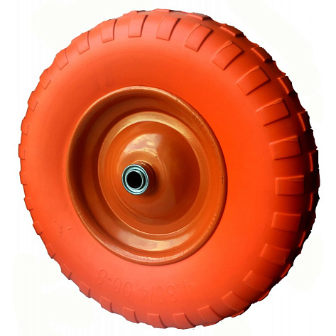 Колесо для тачки 16" подшипник 20мм 4.0-8 PU бескамерное