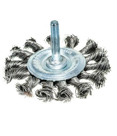 Щетка для дрели дисковая витая  d75мм ПРАКТИКА