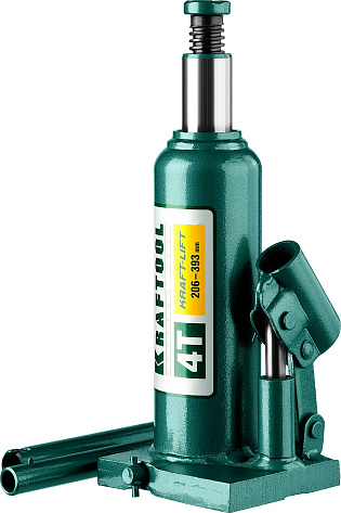 Домкрат гидрав. бутыл.   4т (206-393мм) KRAFTOOL KRAFT-LIFT 
