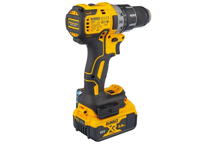 Дрель аккумуляторная DeWalt DCD791P2 (70Нм, 18В, 2х5,0Ач, ЗУ)