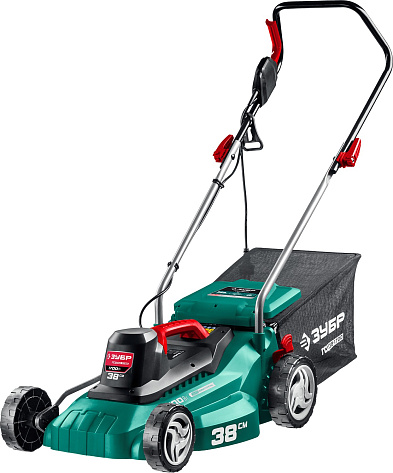 Газонокосилка электрическая ЗУБР ГСЦ-38-1700 (1700Вт, 380мм, 35л, несамоходная)