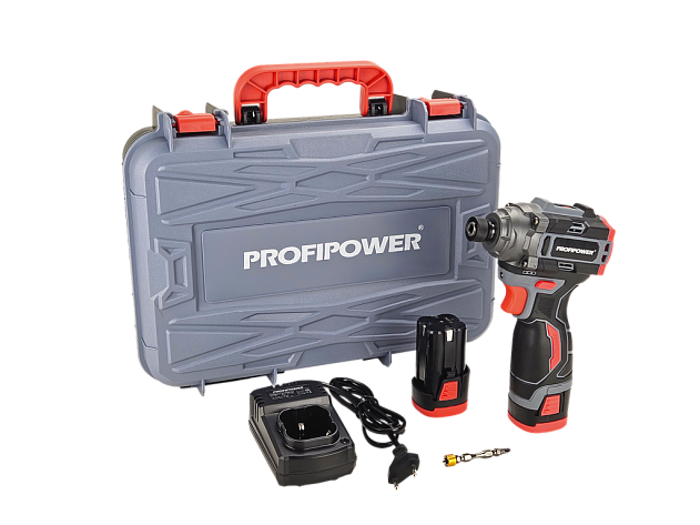 Шуруповерт/винтоверт аккумуляторный ProfiPower BL-162 (160Нм, 16В, 2х2,0Ач, ЗУ, кейс, ударный)