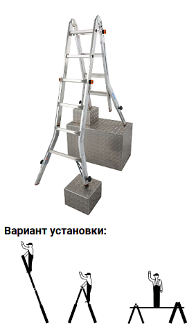 Лестница приставная 1 х 6 ступеней MONTO Sibilo (гарантия 5 лет