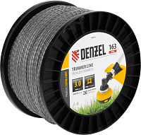 Леска 3,0мм х163,0м квадрат витой двухкомпонентный Denzel EXTRA CORD на DIN катушке НОВИНКА