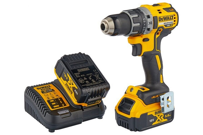 Дрель аккумуляторная DeWalt DCD791P2 (70Нм, 18В, 2х5,0Ач, ЗУ)