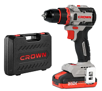 Дрель аккумуляторная  50Нм, 20В (2х2,0Ач, ЗУ, кейс) б/щ CROWN CT21128HMX-2 BMC НОВИНКА