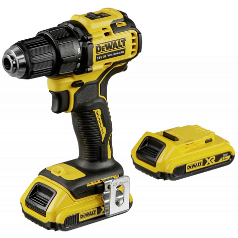 Дрель аккумуляторная DeWalt DCD708D2T (65Нм, 18В, 2х2,0Ач, ЗУ)