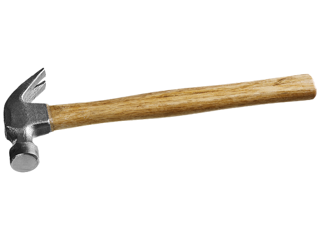 Молоток-гвоздодер 450гр STAYER STANDARD, деревянная ручка