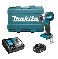Шуруповерт аккумуляторный 18В, 170Нм Makita DTD153RT (1 х 5,0Ач) ударный, б/щ