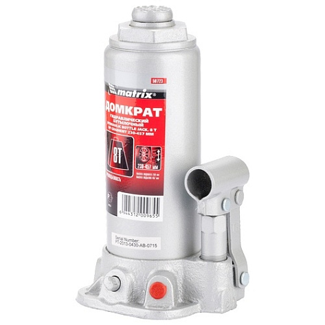 Домкрат гидрав. бутыл.   8т (230-457мм) MATRIX