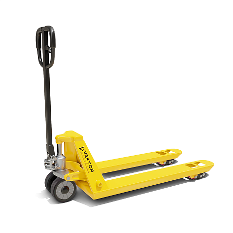 Тележка гидравлическая 2000кг, 1150х550 VEKTOR RU 20/115 резиновые колеса 