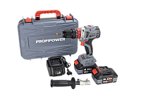 Дрель аккумуляторная 18В,  80Нм ProfiPower MKDHP-18V (2х2,0Ач, ЗУ2Ач, кейс) ударная  б/щ НОВИНКА (ко