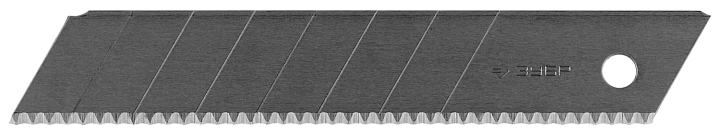 Лезвия сегментированные 18мм ЗУБР ПРОФЕССИОНАЛ 10шт, 8 сегментов, зубчатая заточка