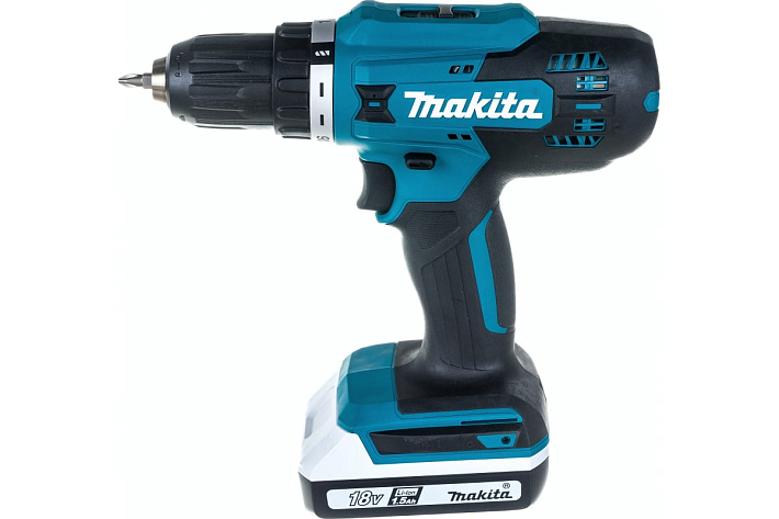 Дрель аккумуляторная Makita DF488DWE (42Нм, 18В, 2х1,5Ач, ЗУ)