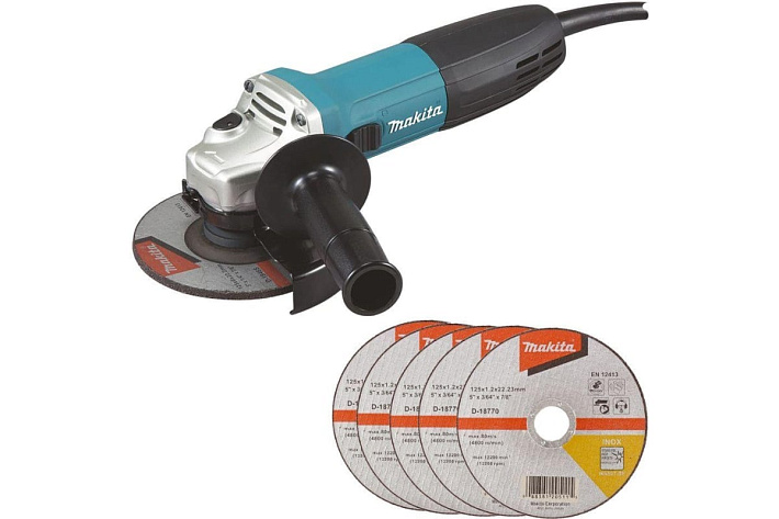 Угловая шлифовальная машина Makita GA5030RX9 (d125, 720Вт, п/п)