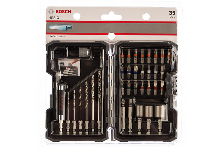 Набор сверл и бит 35шт Bosch