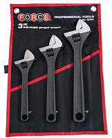Набор ключей разводных 3пр.  200,250,300мм FORCE в тканевой скрутке