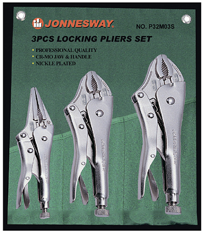 Клещи зажимные в наборе 3пр Jonnesway