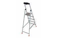 Стремянка  5 ступеней (1,05м) алюминиевая, лоток, крюк, ступени 80мм MONTO Safety (гарантия 5 лет)