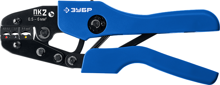 Клещи для обжима ПК-2 ЗУБР ПРОФЕССИОНАЛ (0,5-6мм.кв)