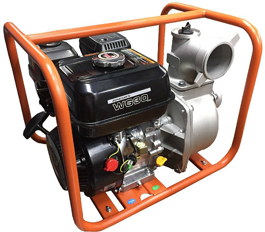 Мотопомпа для чистой воды 1000л/мин ZongshenWG30 (нап.30м,гл.8м,80/80мм, част.8мм)