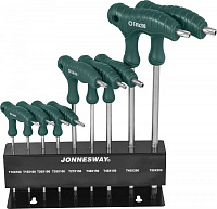 Набор ключей TORX Т10-Т50 9пр с рукояткой и центрированным штифтом Jonnesway