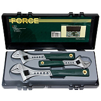 Набор ключей разводных 3пр.  200,250,300мм FORCE в кейсе