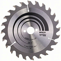 Диск по дереву 160х24х20/16 Bosch Optiline Standard for Wood