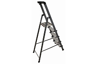 Стремянка  5 ступеней (1,05м) алюминиевая, лоток, крюк, анодиров. покрытие, степени 125мм MONTO Securo (гарантия 5 лет)