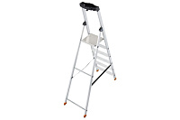 Стремянка  6 ступеней (1,30м) алюминиевая, лоток, крюк MONTO Solido (гарантия 5 лет)