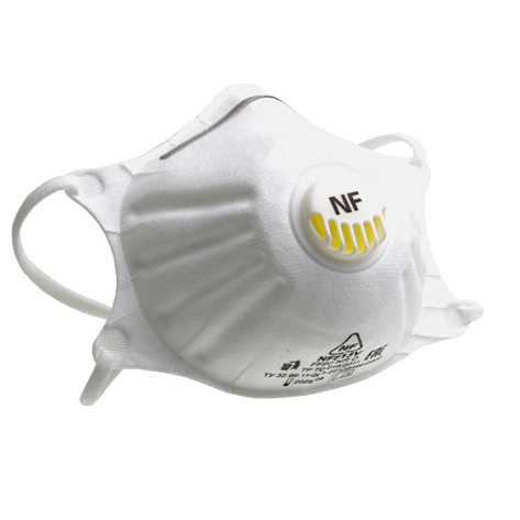 Респиратор (полумаска) с клапаном выдоха, формованный NF812V FFP2 