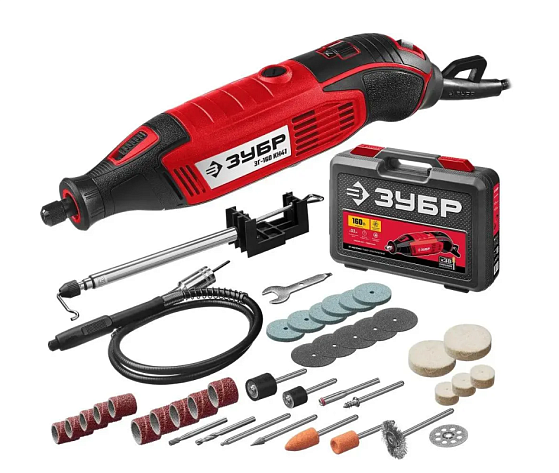 Гравер сетевой ЗГ-160ЭК ЗУБР (160Вт, цанга 3,2мм)